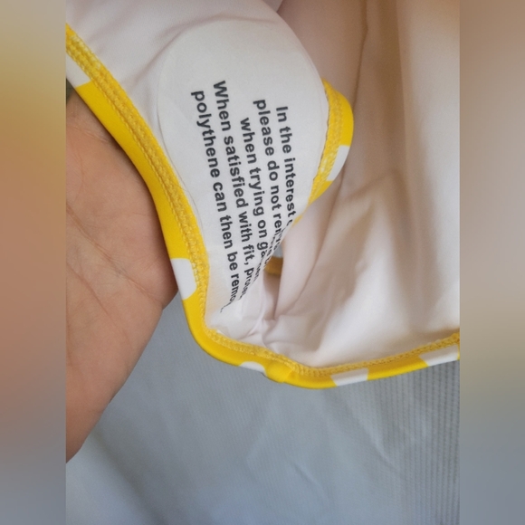 Joyaria Yellow & White Polkadot Swimsuit w. Tummy Control Panel (NWOT) - Picture 4 of 5